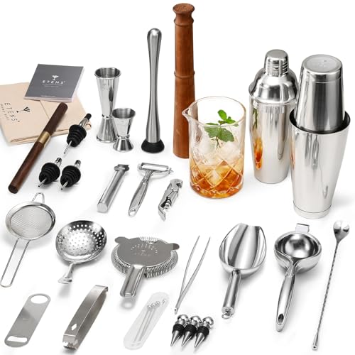 Professional 33-Piece Bar Tool Set with Cocktail Shaker and Accessories