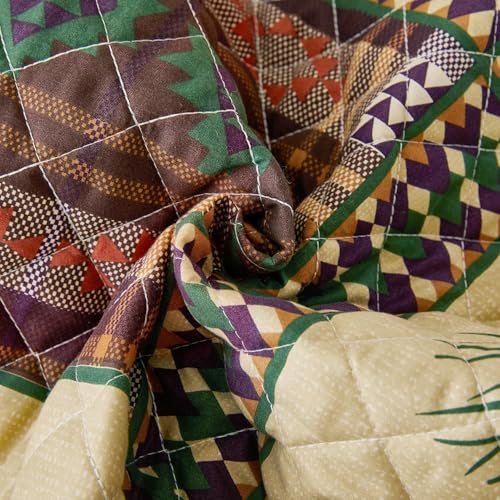 BOV Christmas Gingerbread Quilt Set King – Holiday Bedding with Festive Design