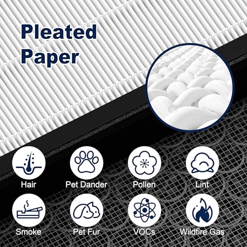 PETOX 2 Pack White Replacement Filter for LEVOIT Vital 200S & 200S-P Air Purifiers