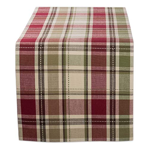 DII Fall & Thanksgiving 13x72 Inch Cotton Table Runner - Rustic Plaid Home Decor