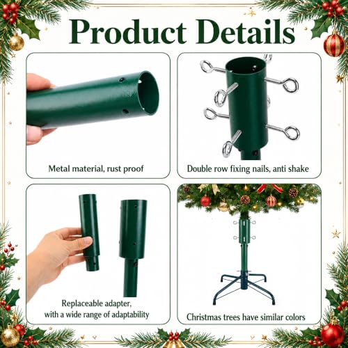 19-Inch Adjustable Christmas Tree Height Extender Kit with Stable Stand