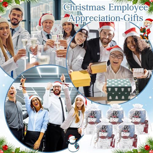 Vercraft 40-Pack Christmas Coworker Snowman Ornaments with Thank You Cards - Holiday Office Gifts