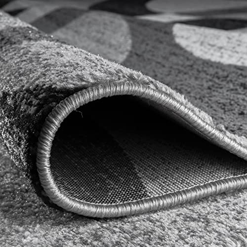 Rugshop 5'3" x 7'3" Gray Overlapping Circles Modern Geometric Area Rug