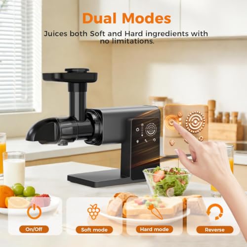 PSIIDAN Cold Press Juicer Machine with Smart Touch Screen - Leafy Greens & Vegetable Extractor, BPA-Free