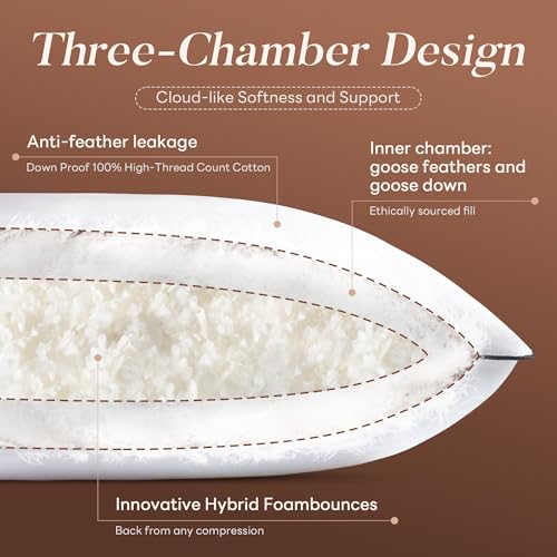 King Size Feather Down Pillow Set of 2 - Luxury Hotel Collection 20x36