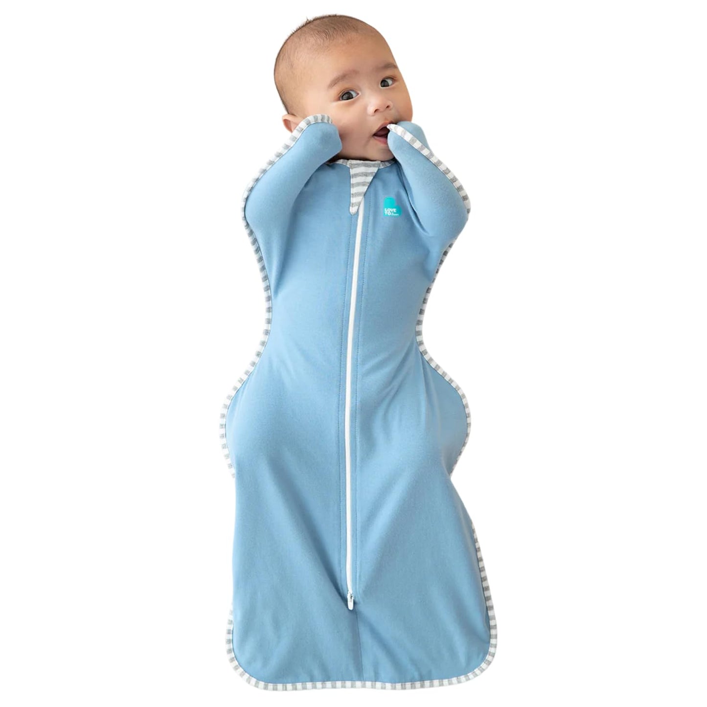 Love to Dream Swaddle UP - Baby Sleep Sack for Newborns 8-13 lbs | Self-Soothing Snug Fit in Dusty Blue