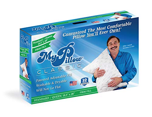 MyPillow Classic Queen Firm Bed Pillow for Back, Side & Stomach Sleepers