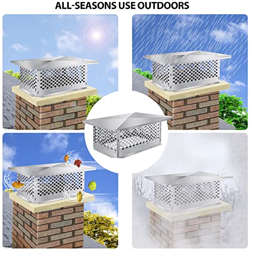17 x 29 Stainless Steel Chimney Cap - All Weather Outdoor Vent Cover (Variation of THIS listing)