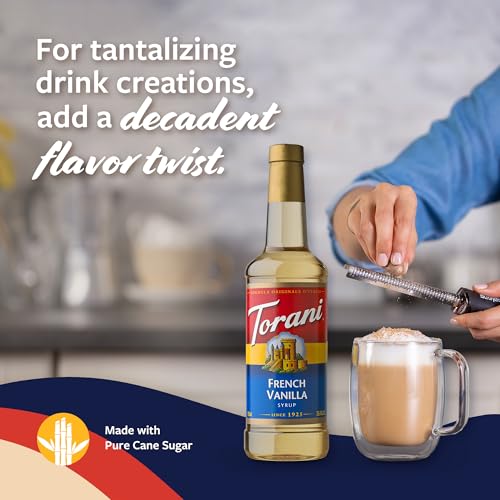 Torani Lychee Syrup for Drinks, Flavoring for Iced Tea, Sodas, and Cocktails, Glass Bottle with Pump Included, 25.4 Fl Oz