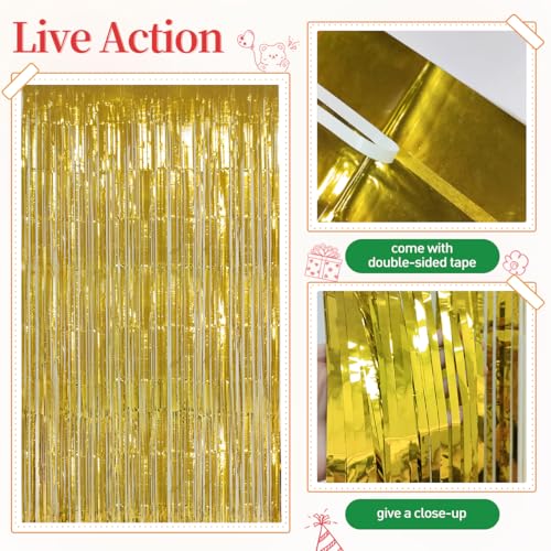 MEBAY Red Green White Gold Christmas Balloon Arch Kit with Fringe Curtain (Variation: Red Green White)