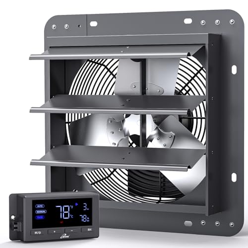 iLIVING 12-Inch Wall Mount Exhaust Fan with Variable Speed & Smart Controls