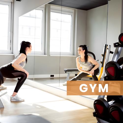 pertetey Frameless Home Gym Mirrors 56x16 inches 2-Pack - Full Body Reflection