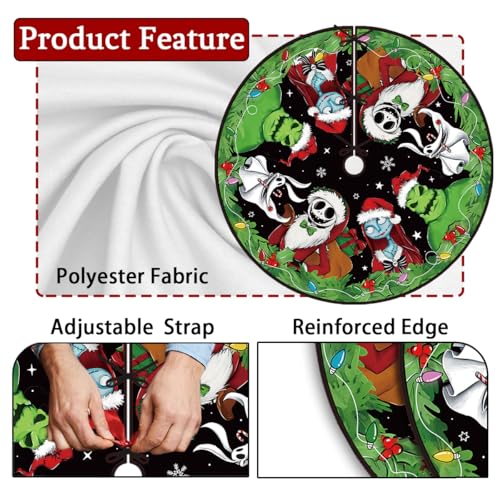 Christmas Tree Skirt 48 Inch New Year Xmas Decorations for Home