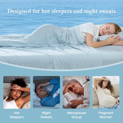 Cozy Bliss Cooling Comforter Queen Size, Blankets for Hot Sleepers