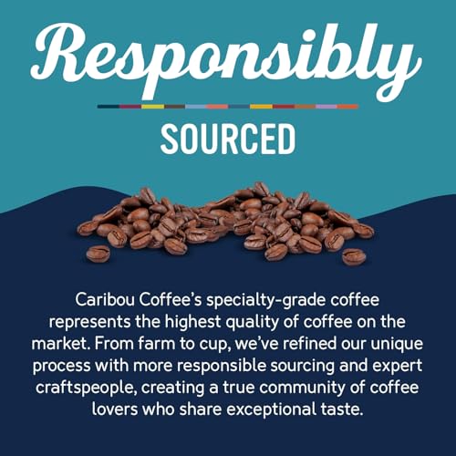 Decaf Caribou Coffee Ground Coffee - Medium Roast Arabica, 6 Pack of 12oz Bags