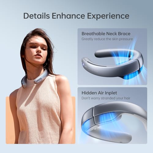 Neck Fan Pro Series - Upgraded Personal Wearable 100-Speed Fan for Cooling