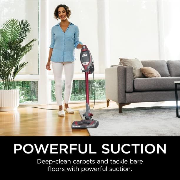 SHARK HV370 Rocket Pro Corded Stick Vacuum - Powerful Suction, Comet Red | Renewed Condition
