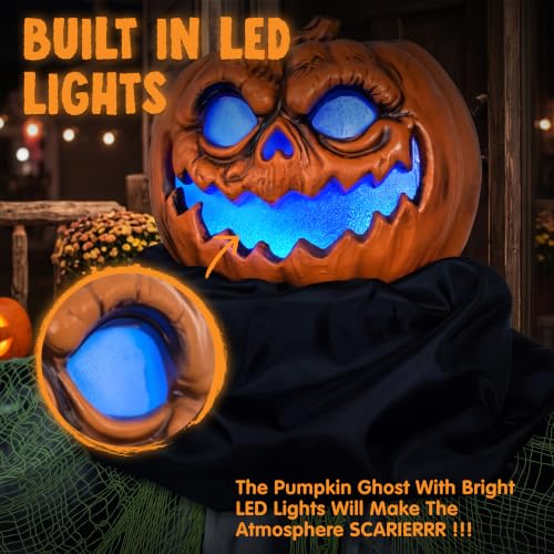 JOYIN 72" Halloween Decorations Outdoor Life Size Animatronics Ghost