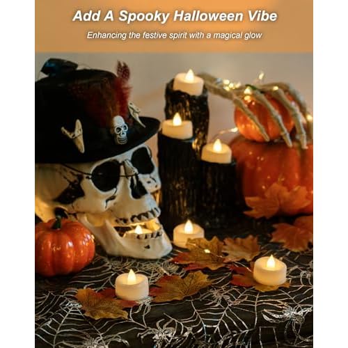 BEICHI Flameless Candles, 12/24/50/100/150 Pack Tea Lights Battery Operated, No Flickering Votive Candles LED Tea Lights for Halloween Christmas Wedding Home (12 Pack, Warm White)