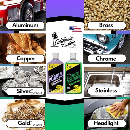 Metal Polish & Aluminum Deoxidizer Kit - Safe for Cars, Boats & Jewelry