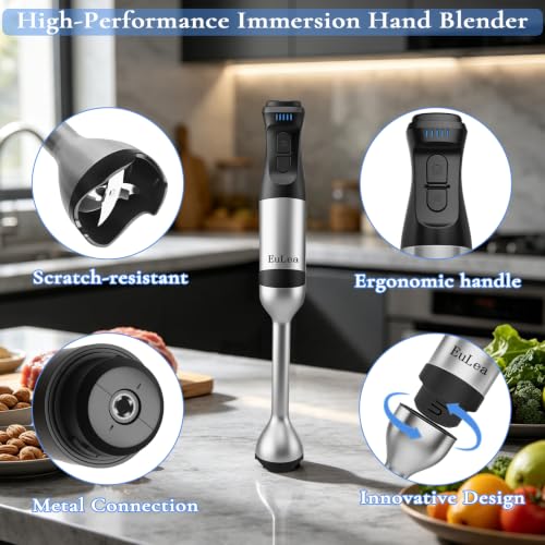 8-in-1 Immersion Blender Kit 1200W 5-Speed Hand Blender with Accessories