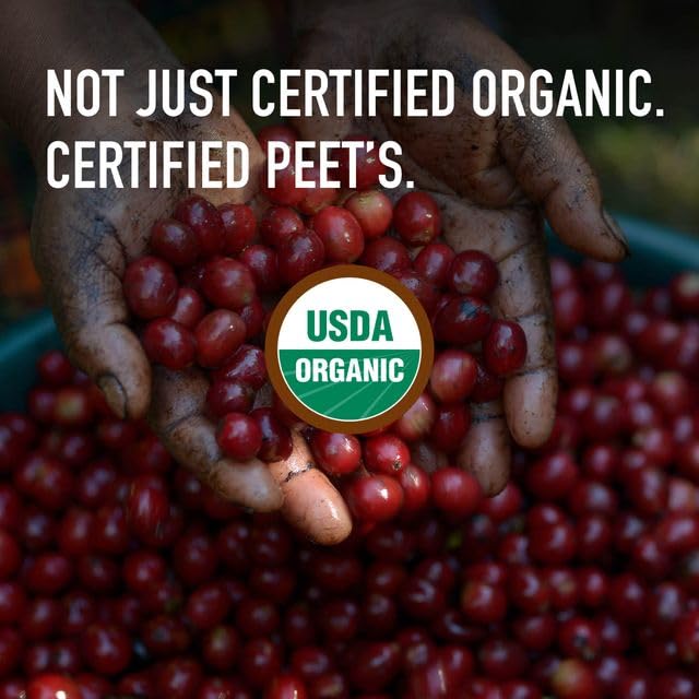 Peet's Coffee Organic Dark Roast K-Cup Pods - 100% Arabica Alma de la Tierra, 60 Count (6 Boxes of 10 Pods)