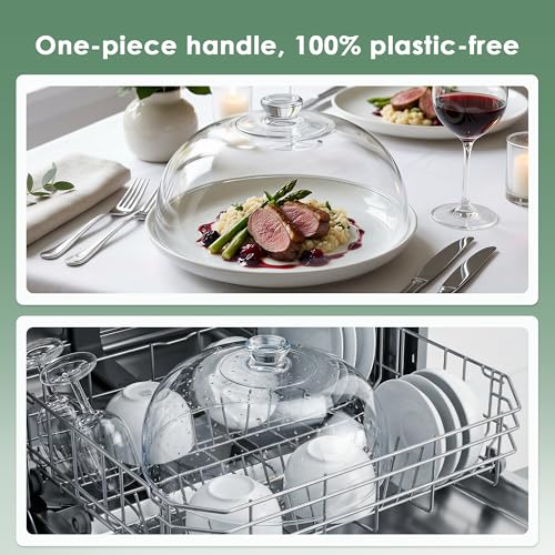 10-Inch Glass Microwave Splatter Cover with Steam Vents and Safety Handle