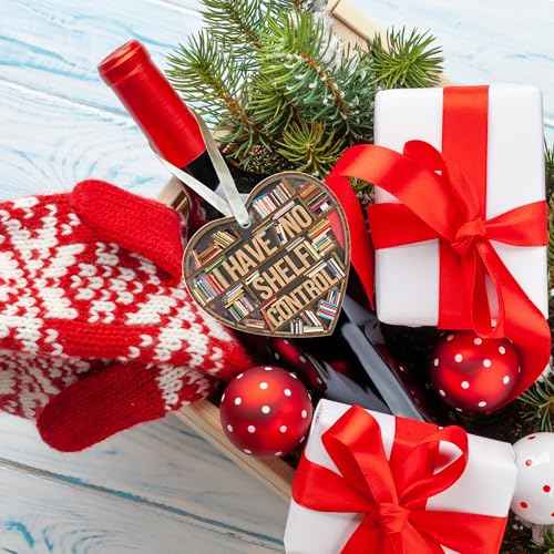 TUMSHANIP Book Lovers Ornament - Books Club, Bookworms, Reader Tree Ornaments - Book Lover Gifts, Reading Librarian Gifts - Gift for Book Lovers Women Men - Wood & Acrylic Christmas Ornament 2025
