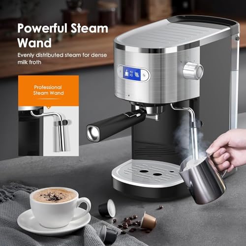 COWSAR 20 Bar Espresso Machine - Black-8054H Compact Coffee Maker
