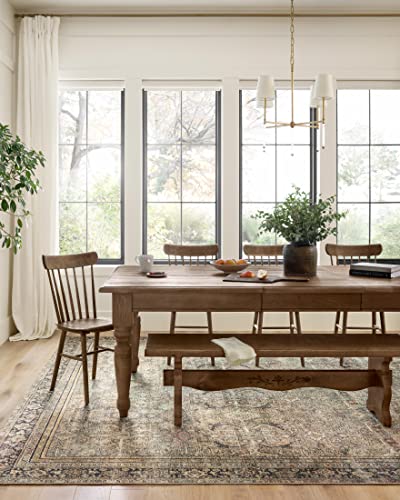 Loloi Layla Olive Charcoal 5' x 7'6" Area Rug - Traditional Boho Design