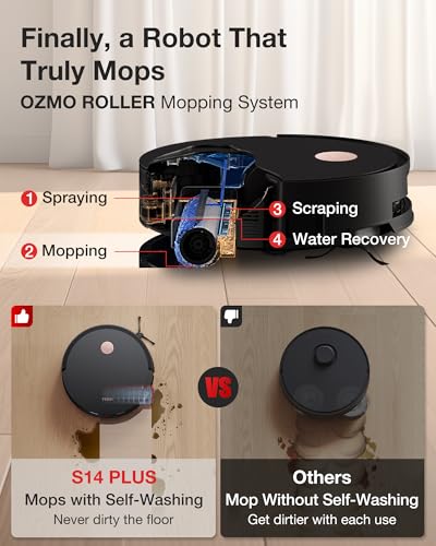 Yeedi S14 Plus Robot Vacuum & Mop with OZMO Roller System, 20KPa Suction