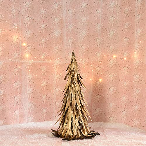 HomArt Gold Luster Feather Tree, 20 inch