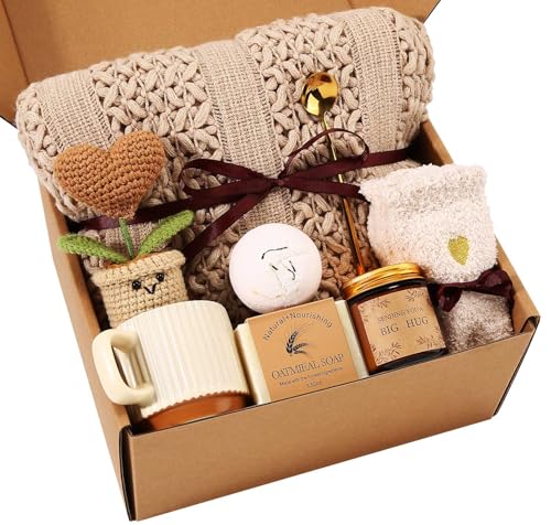 Get Well Soon Gift Basket with Coffee for Women Self Care Spa Care Package