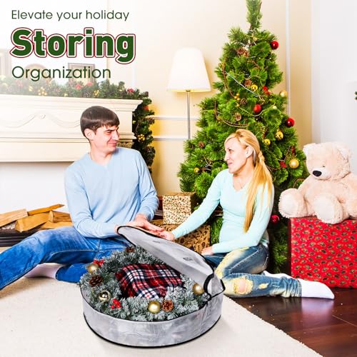 Simgoing Extra Large Christmas Tree Storage Bag 9 Ft & Wreath Garland Tote Set