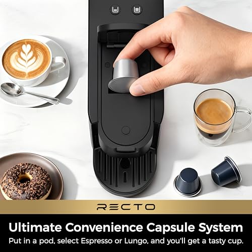 CHULUX RectoCafé Espresso Machine for Nespresso Pods - Black