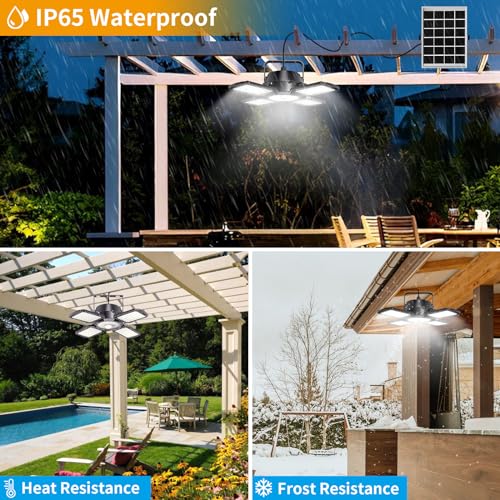 Solar Shed Light Outdoor Indoor Black 176LED Motion Sensor with Remote & 5 Modes