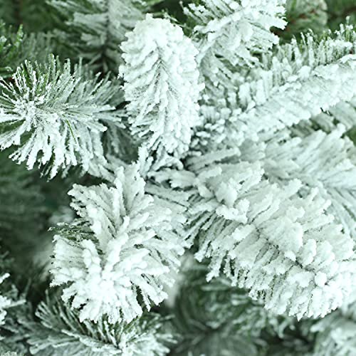 Puleo International 6' Virginia Pine Flocked Artificial Christmas Tree with Stand - Unlit