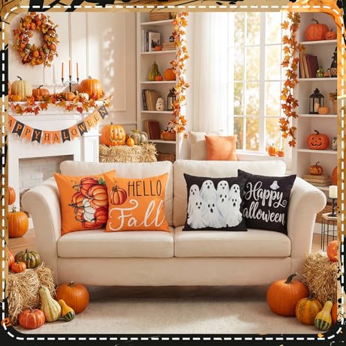 Mindsoft Seasonal Holiday Pillow Covers 20-Pack 18x18 Fall Christmas Decor