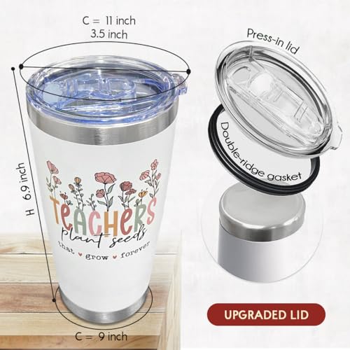 SOL VIBES 20 oz Teacher Gifts Travel Tumbler Coffee Cup - 20 Ounces