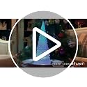 12.5-Inch Color Changing LED Acrylic Tree Decor - Battery Operated Holiday Tabletop Accent