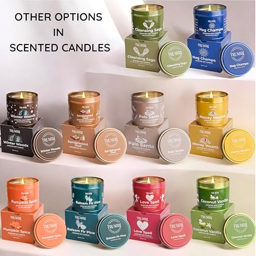 TRUMIRI Balsam Fir Pine Soy Candle 5oz - Natural, Non-Toxic, Long-Lasting Home Fragrance for Holidays