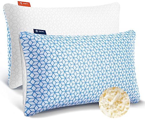 Love Attitude King Size Shredded Memory Foam Pillows 2 Pack - Adjustable Support & Cooling Covers