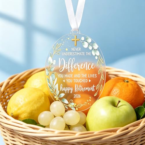 COOSLIM Retirement Ornament 2026 for Men & Women – Retired Gift for Nurse, Teacher, Coworker, Boss, Employee (Variation: Retired Ornament) Acrylic Christmas Keepsake