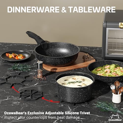 26 Pcs Pots and Pans Set Non Stick, Detachable Handle Cookware