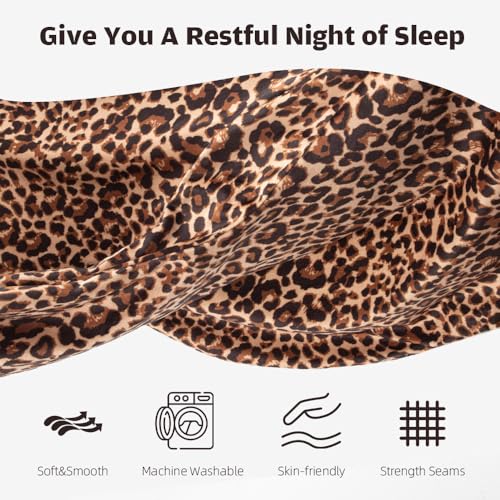 Pregnancy Pillow U Shape Full Body Maternity Pillow with Removable Cover - Leopard Velvet 58 Inch