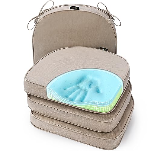 SUNROX Gel Memory Foam Chair Cushions, FadeShield Water-,