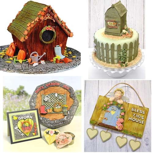 QDMOLDS Style D Wood Grain Tree Bark Silicone Mold for Cake Decorating