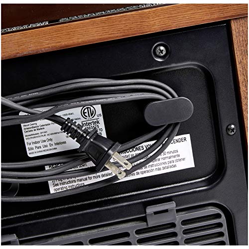 Wood Finish Portable Space Heater with Remote Control, Adjustable Thermostat, 1500W
