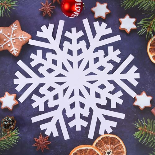 50Pcs Christmas Snowflake Placemats - Winter Holiday Table Decor, Disposable Paper Mats