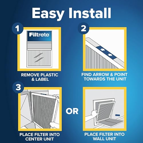 16x16x1 Air Filter - MPR 700, MERV 8 Pleated Furnace Filter, 3-Pack